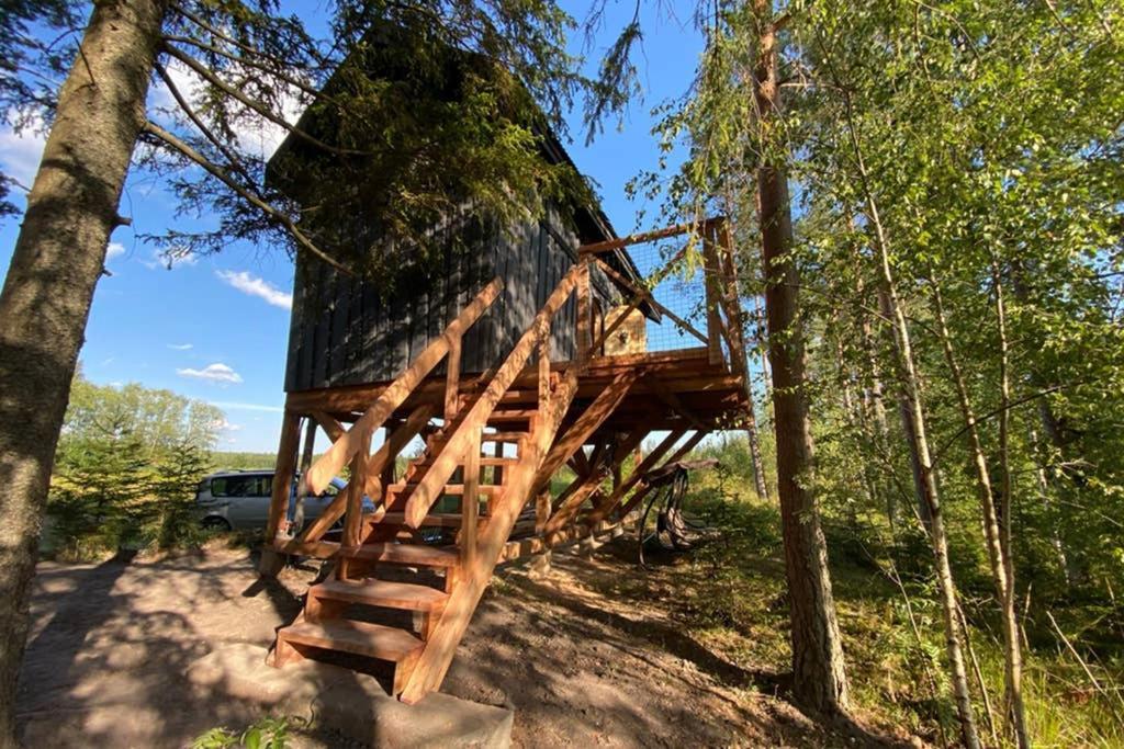 Viking House In The Tree! Jacuzzi, Sauna,Apkure! Lici  Eksteriør bilde